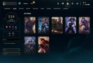 Conta Prata 1 com TODOS os champs e 339 Skins ( MAIN ADC ) - League of Legends LOL