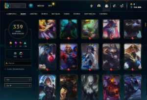 Conta Prata 1 com TODOS os champs e 339 Skins ( MAIN ADC ) - League of Legends LOL
