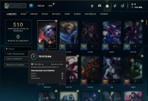 Conta Prata 1 com TODOS os champs e 339 Skins ( MAIN ADC ) - League of Legends LOL