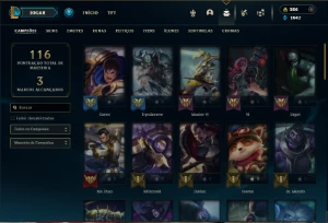 Unranked com 55 Champs e 40 Skins ( TOP / JG ) - League of Legends LOL