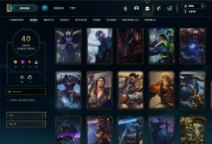 Unranked com 55 Champs e 40 Skins ( TOP / JG ) - League of Legends LOL