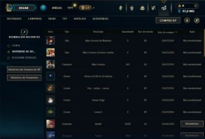 Mestre com 30 Champs e 2 Skins + 8 Fragmentos - League of Legends LOL