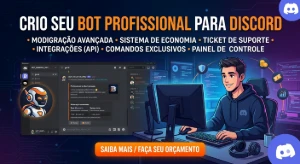 Crio seu bot profissional para discord