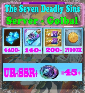 [GLOBAL]4400+ Diamonds Seven Deadly Sins 7DS Reroll Account