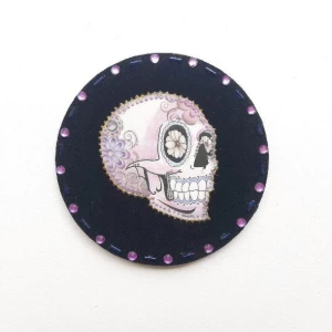 Quadrinho Veludo Caveira Mexicana 1 - Artesanato e Personalizados