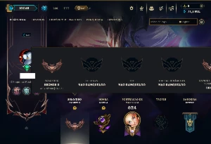 Bronze 2 com TODOS os Champs e 282 Skins ( MID / SUP ) - League of Legends LOL