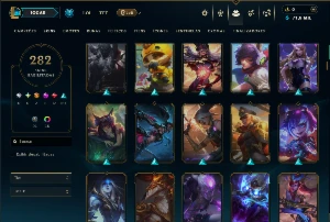 Bronze 2 com TODOS os Champs e 282 Skins ( MID / SUP ) - League of Legends LOL