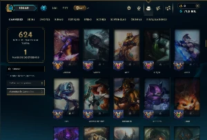 Bronze 2 com TODOS os Champs e 282 Skins ( MID / SUP ) - League of Legends LOL