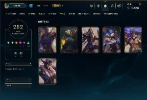 Bronze 2 com TODOS os Champs e 282 Skins ( MID / SUP ) - League of Legends LOL