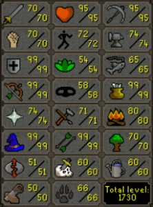 OSRS Account - Range Tank - 105 CBT - 244 Quest Points - Runescape