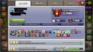 Conta clash of clans cv9 full com 11400 gemas
