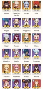 Hutao+Kazuha+Ganyu+Yae Miko - Genshin Impact