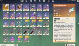 VENDO 5 ⭐ VENTI + KLEE + QIQI + MONA + HARPA CELESTIAL - Genshin Impact