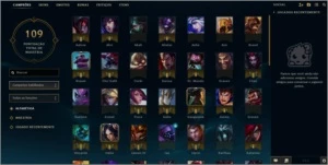 Conta league of legends 79 campeões 24 skins 1 lendária LOL