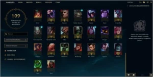 Conta league of legends 79 campeões 24 skins 1 lendária LOL