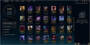 Conta league of legends 79 campeões 24 skins 1 lendária LOL