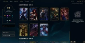Conta league of legends 79 campeões 24 skins 1 lendária LOL