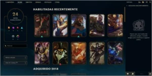 Conta league of legends 79 campeões 24 skins 1 lendária LOL