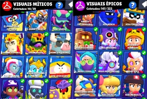 Conta Rara Brawl Stars FULL/ Todos os Brawlers +11 /338Skins