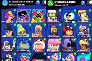 Conta Rara Brawl Stars FULL/ Todos os Brawlers +11 /338Skins