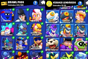 Conta Rara Brawl Stars FULL/ Todos os Brawlers +11 /338Skins