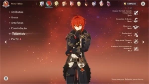 Ayaka  Diluc + Espada aspera, Jean e Qiqi C1 AR 48 - Genshin Impact