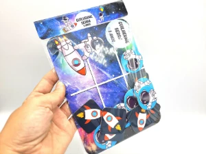 Jogo da Velha Astronauta e Foguete Cartonado 19 x 14 cm - Artesanato e Personalizados
