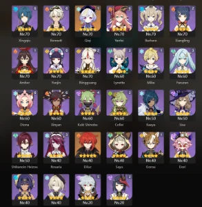 Conta Late Game Com Muito T5 - Genshin Impact