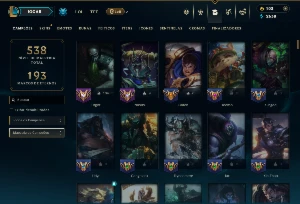 Unranked com TODOS os Champs e 273 Skins +5 Vitoriosas - League of Legends LOL