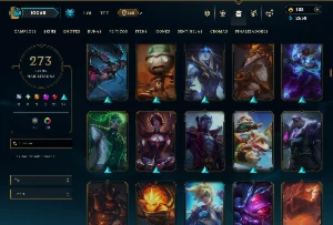 Unranked com TODOS os Champs e 273 Skins +5 Vitoriosas - League of Legends LOL
