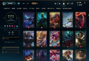 Unranked com TODOS os Champs e 273 Skins +5 Vitoriosas - League of Legends LOL