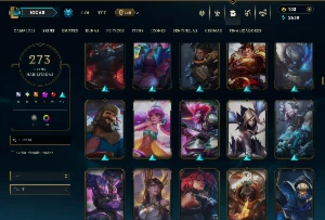 Unranked com TODOS os Champs e 273 Skins +5 Vitoriosas - League of Legends LOL