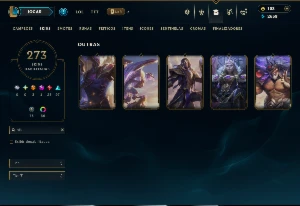 Unranked com TODOS os Champs e 273 Skins +5 Vitoriosas - League of Legends LOL