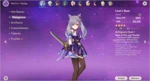 CONTA AR 27 KEQING, MONA E ARCO 5 ESTRELAS - Genshin Impact