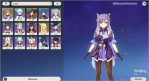 CONTA AR 27 KEQING, MONA E ARCO 5 ESTRELAS - Genshin Impact