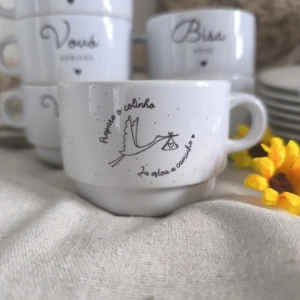 Xícara e Pires Personalizados para Dindos