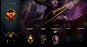 GOLD 4, 112 CHAMPS, 37 SKINS (2 LENDÁRIAS) - League of Legends LOL