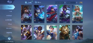 Conta (Mobile Legends) 76 Heróis e 145 Skins