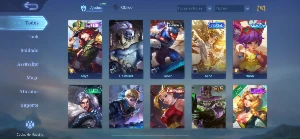 Conta (Mobile Legends) 76 Heróis e 145 Skins