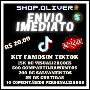 [Mega Promoção] Kit Famosin Tiktok seja famoso