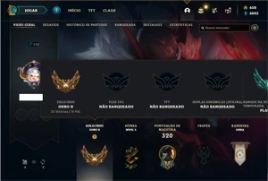 Conta ouro 2 com 110 champs e 118 skins + 4 Vitoriosas - League of Legends LOL
