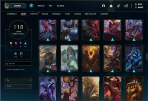 Conta ouro 2 com 110 champs e 118 skins + 4 Vitoriosas - League of Legends LOL