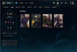 Conta ouro 2 com 110 champs e 118 skins + 4 Vitoriosas - League of Legends LOL