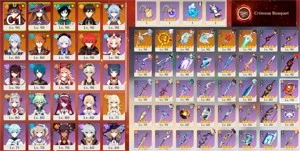 HuTao C1 + Homa + Ganyu + Amos + Zhongli + Venti + Ayato - Genshin Impact