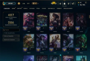 Unranked com TODOS os Champs e 101 Skins ( ADC / MID ) - League of Legends LOL