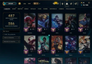 Unranked com TODOS os Champs e 101 Skins ( ADC / MID ) - League of Legends LOL
