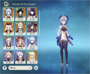 Ganyu, Klee, venti, raiden, jean, mona, espinha celestial. - Genshin Impact