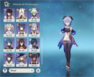 Ganyu, Klee, venti, raiden, jean, mona, espinha celestial. - Genshin Impact