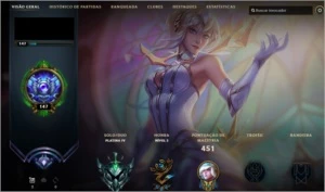 Conta Platina 118 Campeões Borda Diamante - League of Legends LOL