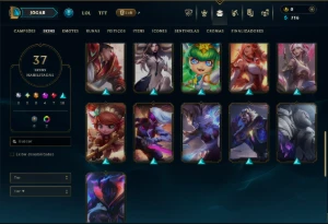 Ferro 3 com 60 Champs e 37 Skins +4 Miticas - League of Legends LOL